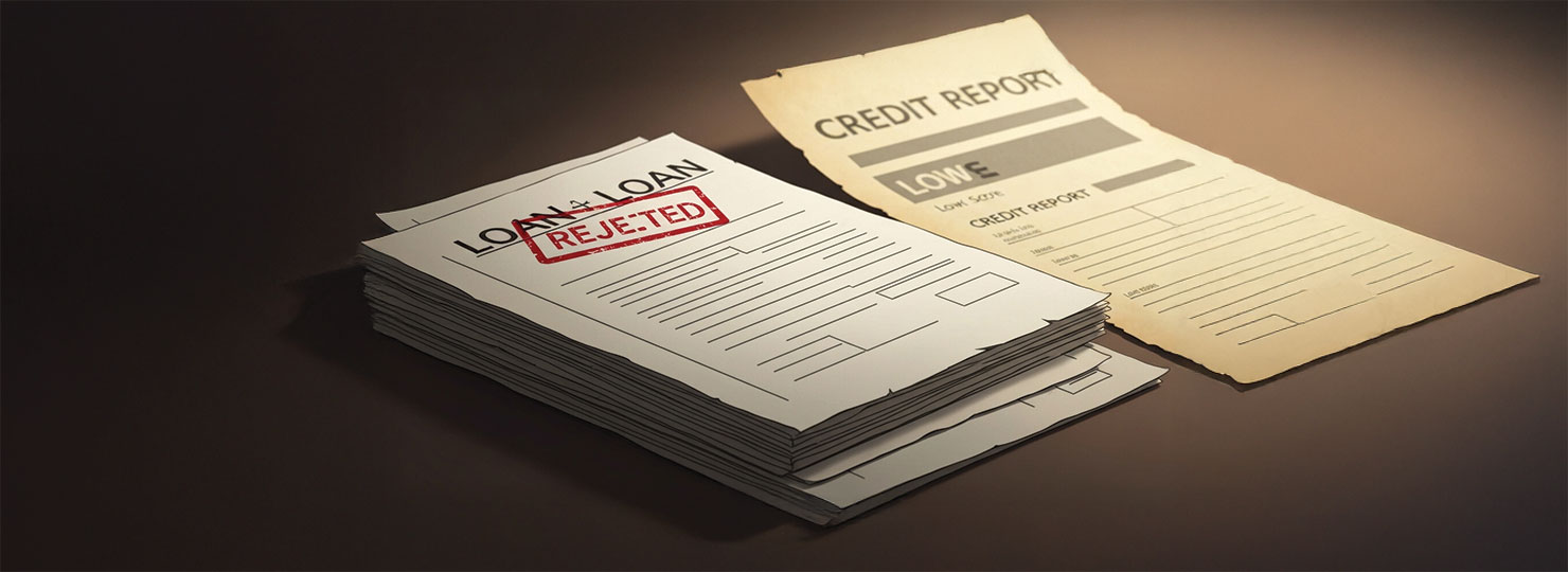 Rejected loan documents and low credit score