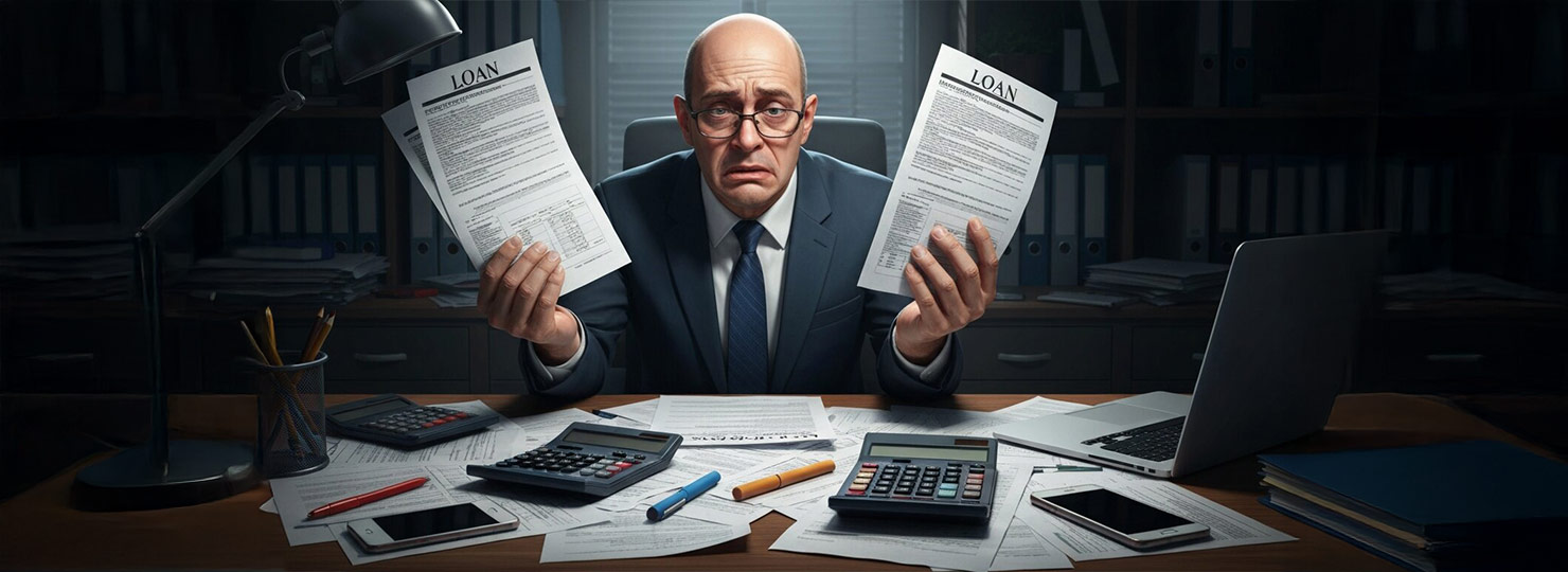 Person worried about loan debt